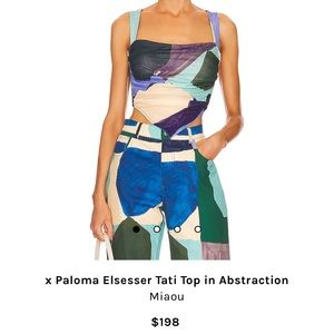 Miaou x Paloma Elsesser Tati Top in Abstraction